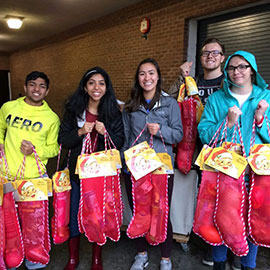 CSC members display holiday stockings