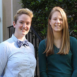 Goldwater Scholarship winners stand on the horseshoe